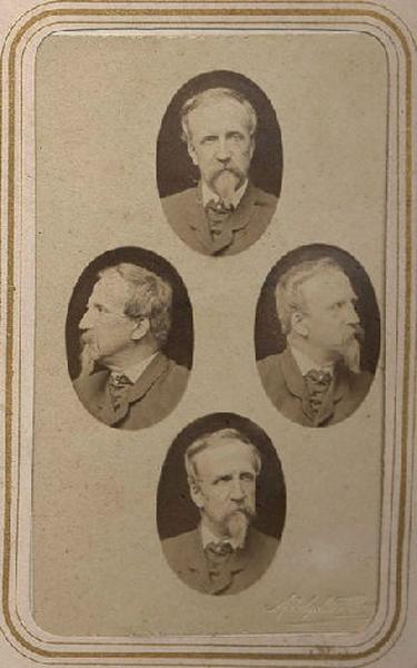 Quatre photographies de Henri d'Orléans, duc d'Aumale (1822-1897), en médaillon