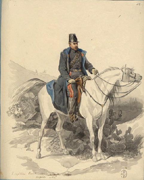 Afrique 1835-1845 (86) : Le capitaine Conrot , Mouzaïa 1840