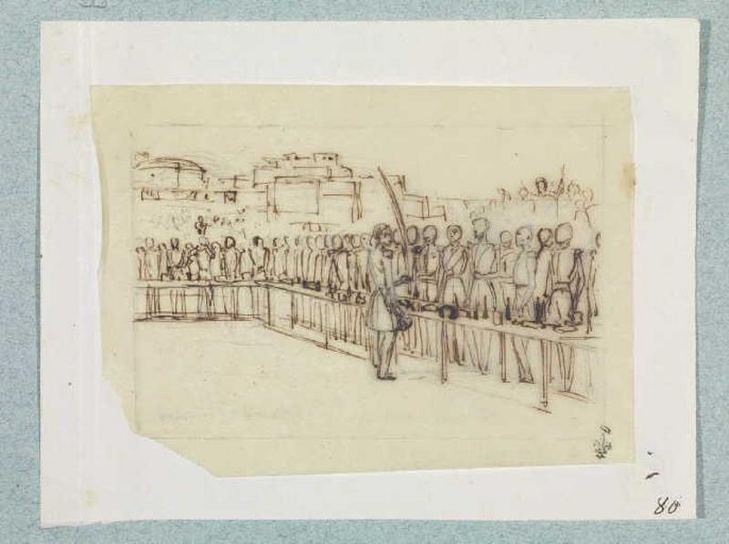 Algérie et camp de Compiègne (099) : Palme des Portes de Fer offerte au prince par le lieutenant Salaun-Penquer