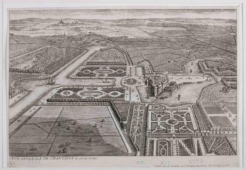 VEUE GENERALE DE CHANTILLY du côté des Jardins