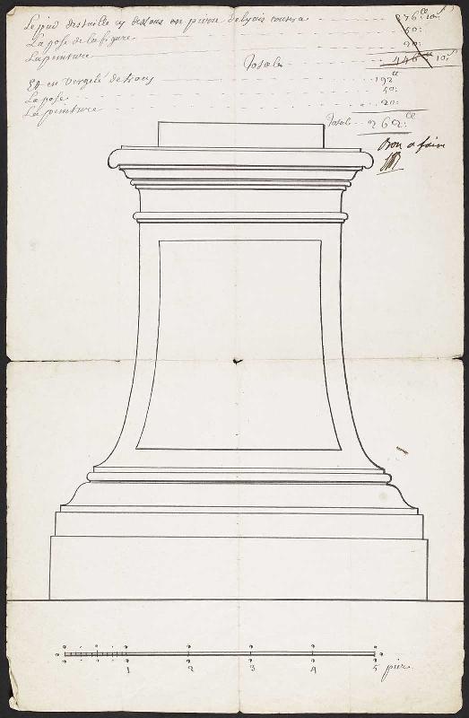 Projet pour un piédestal