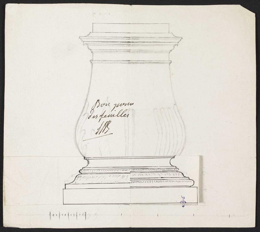 Projet pour le piédestal de la sculpture des Jeux d'Enfants