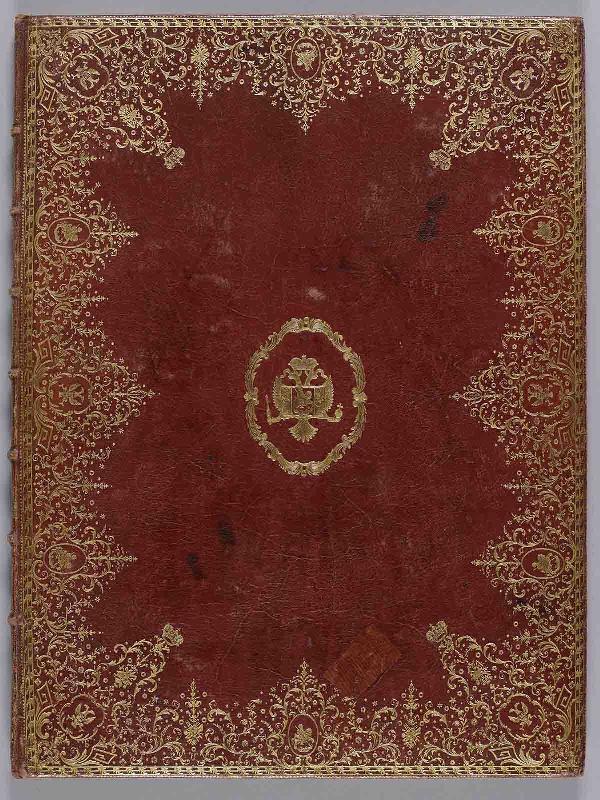 Album du comte du Nord (Planche 01); Reliure aux armes de Russie de l'Album du comte du Nord