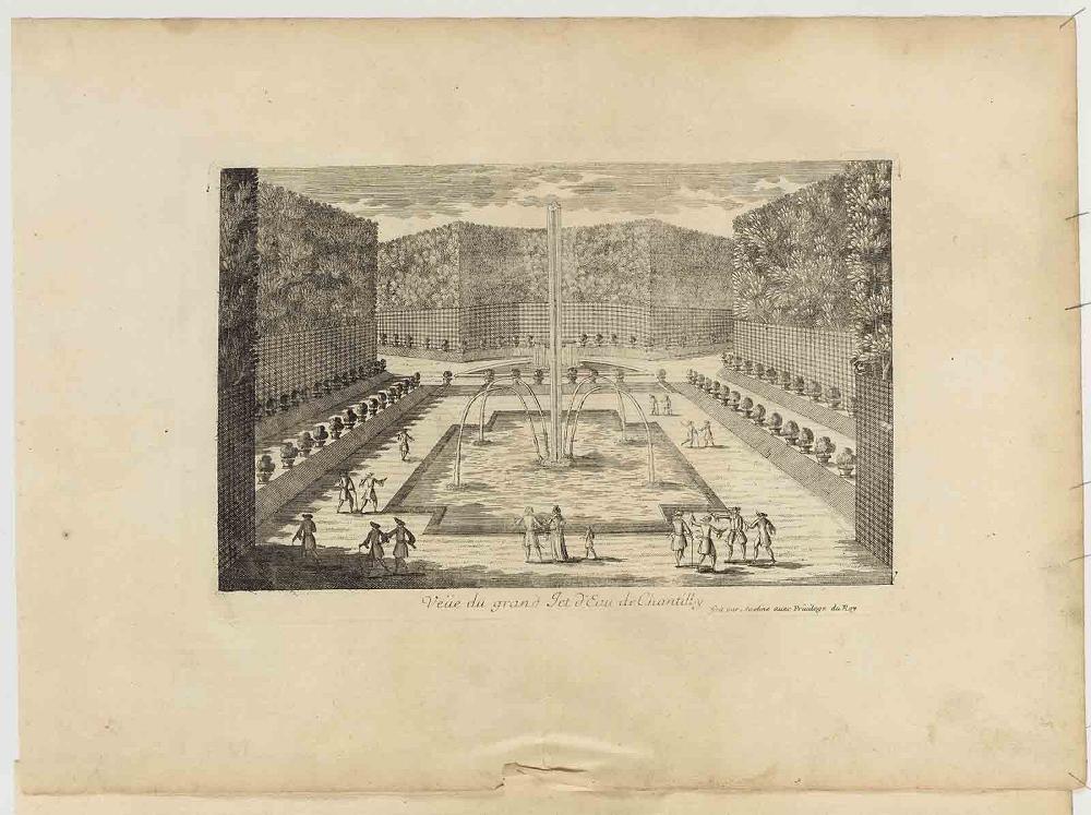 Veüe du grand Jet d'Eau de Chantilly