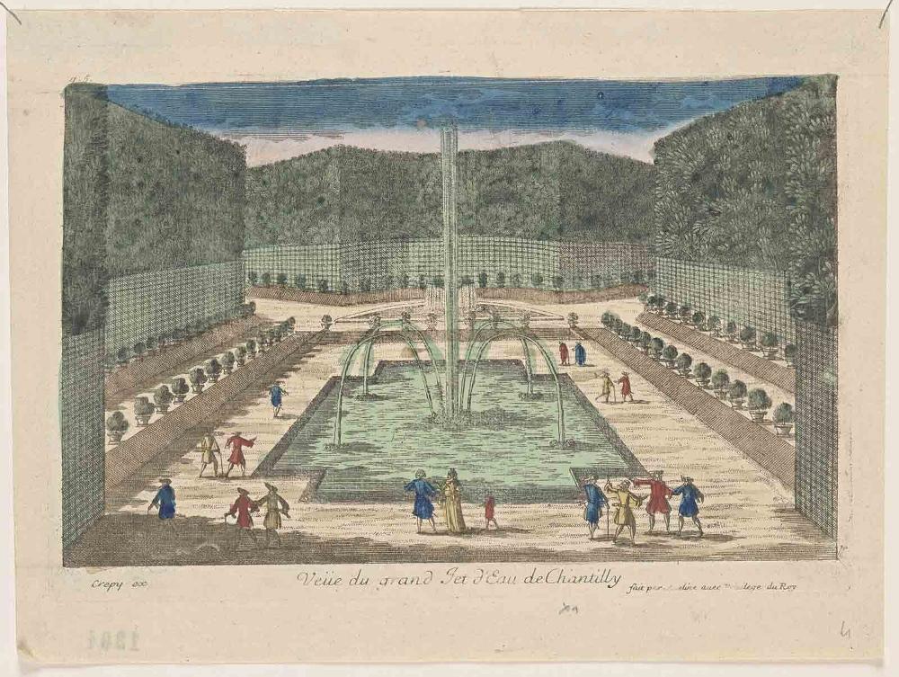 Veüe du grand Jet d'Eau de Chantilly
