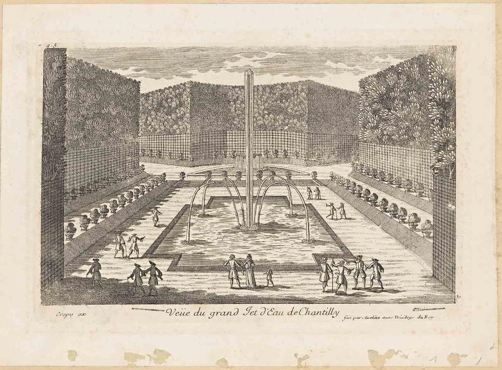 Veüe du grand Jet d'Eau de Chantilly