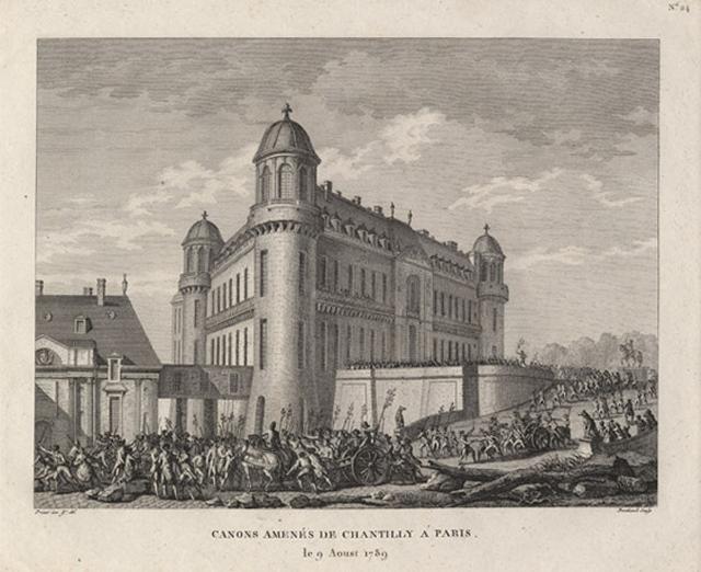 CANONS AMENES DE CHANTILLY A PARIS. / le 9 Aoust 1789