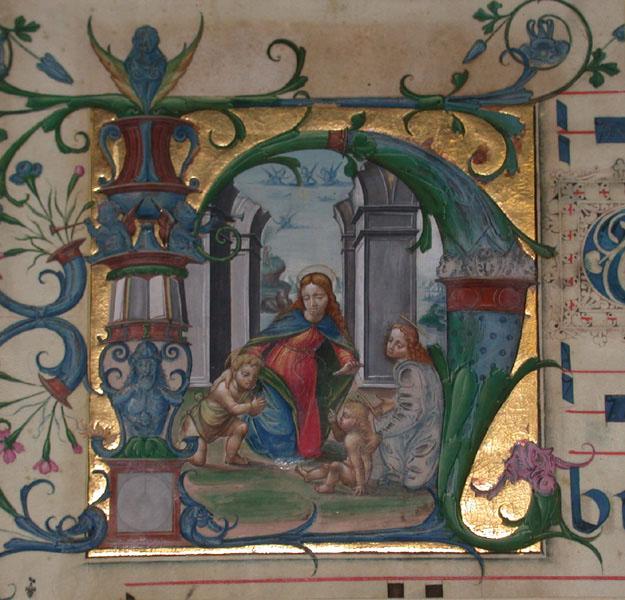 Sainte Famille avec saint Jean-Baptiste, initiale N