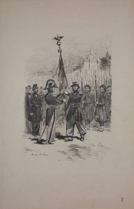 La remise du drapeau