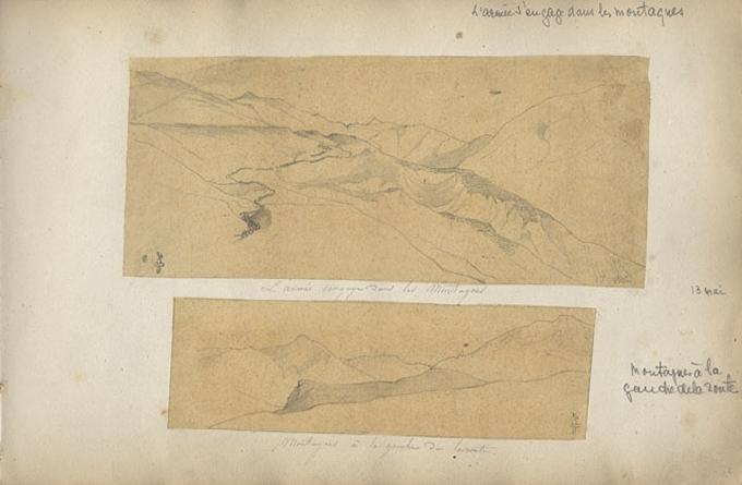 L'armée s'engage dans les montagnes 13 mai 1840