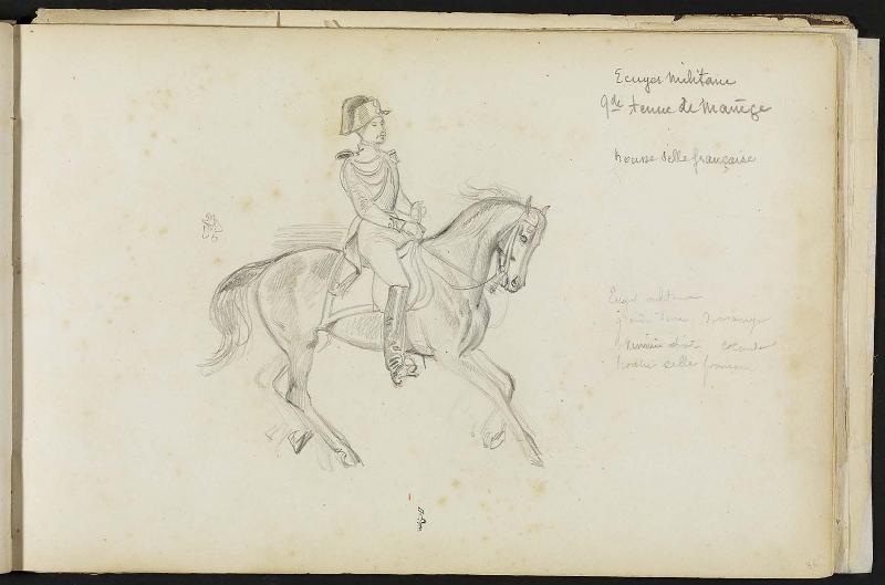 Ecuyer militaire en grande tenue de manège