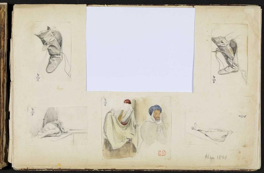 Etude de jambes d'homme allongé