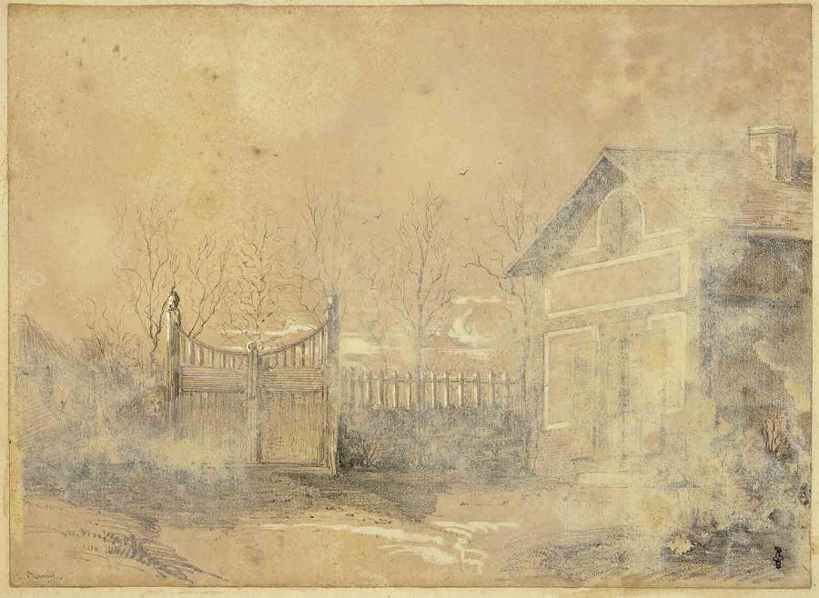 Portail et façade de la maison de Honfleur où Louis-Philippe et Marie-Amélie se réfugièrent en février 1848