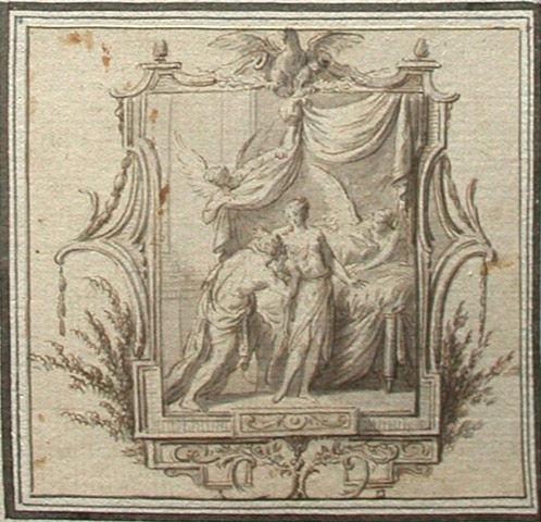 Les Heures préparent le lit nuptial d'Europe et de Jupiter sur l'Ile de Crète.