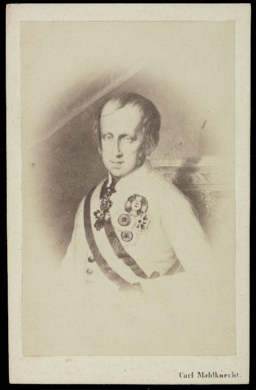 Portrait de l'Empereur Ferdinand Ier (Vienne, 1793 ; Prague, 1875), Empereur d'Autriche (1835-1848), reproduction d'un tableau ou d'une gravure