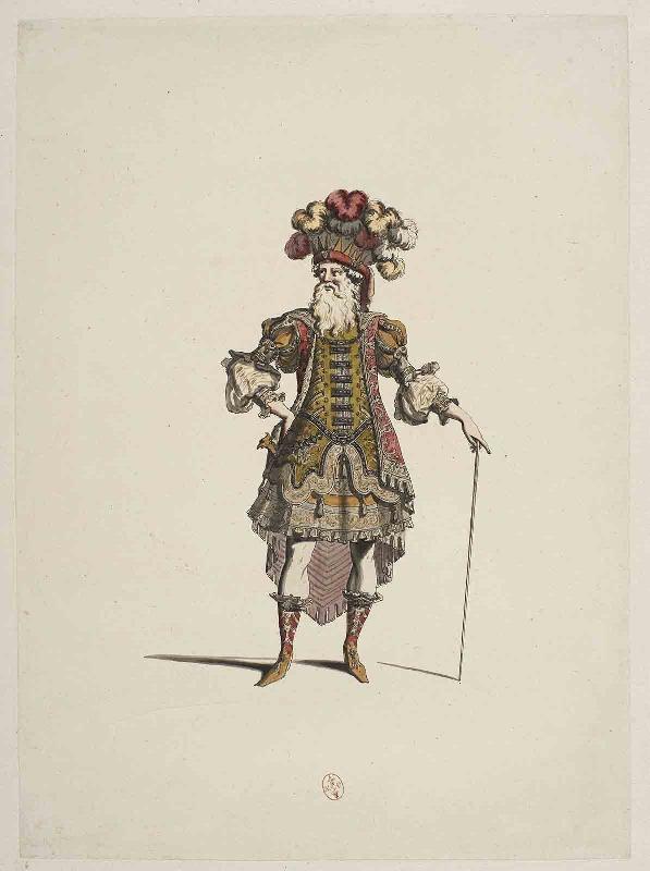 Costume du roi Égée pour la tragédie en musique Thésée