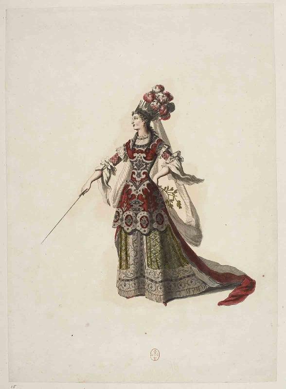Costume de Médée pour la tragédie en musique Thésée