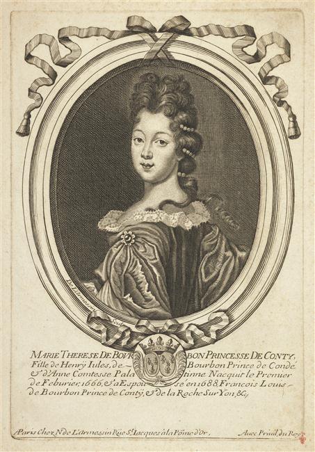 MARIE THERESE DE BOVRBON PRINCESSE DE CONTY / Fille de Henry Iules, de Bourbon Prince de Condé