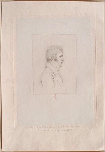 Autoportrait de profil d'Antoine-Philippe d'Orléans, duc de Montpensier (Paris, 1775-Twickenham, 1807)