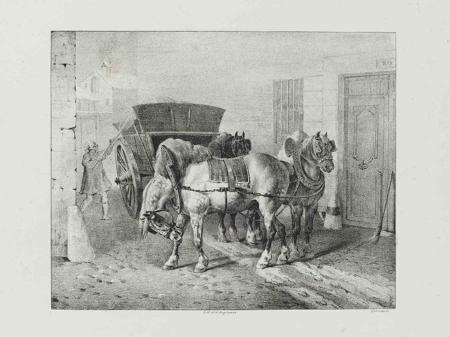 Suite de cinq lithographies : Les boueux