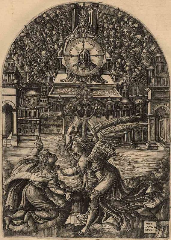 L'Apocalypse figurée (24) : L'Ange montre à saint Jean la source qui jaillit du trône de Dieu et arrose l'arbre de Vie