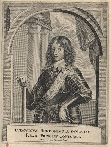 LUDOVICUS BORBONIUS A SANGUINE / REGIO PRINCEPS CONDÆUS.