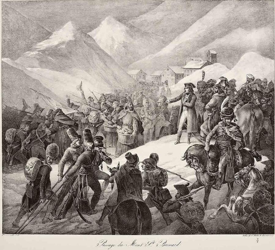 La vie politique et militaire de Napoléon (Planche 11) : Passage du Mont St Bernard