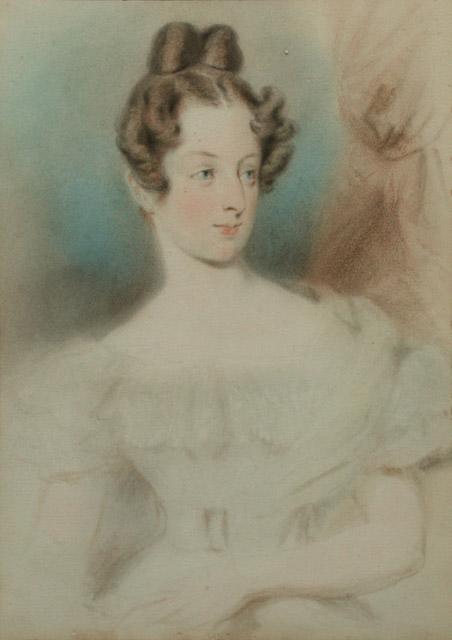 Portrait de la princesse Clémentine d'Orléans (1817-1907), princesse de Saxe-Cobourg-Gotha