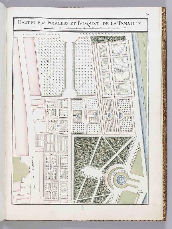 Album du comte du Nord (Planche F29) : HAUT ET BAS POTAGERS ET BOSQUET DE LA TENAILLE