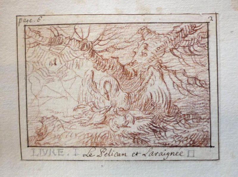 Fables de Houdard de La Motte : Le pélican et l'araignée