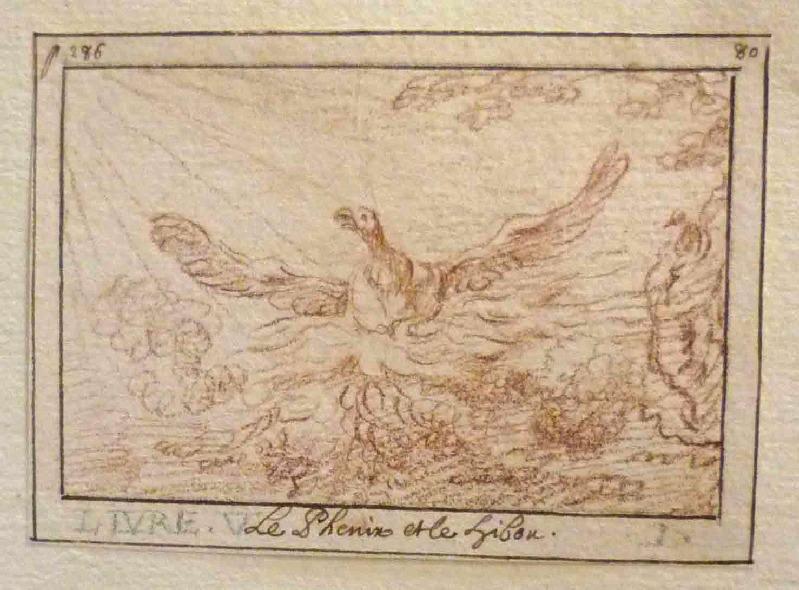 Fables de Houdard de La Motte : Le phénix et le hibou