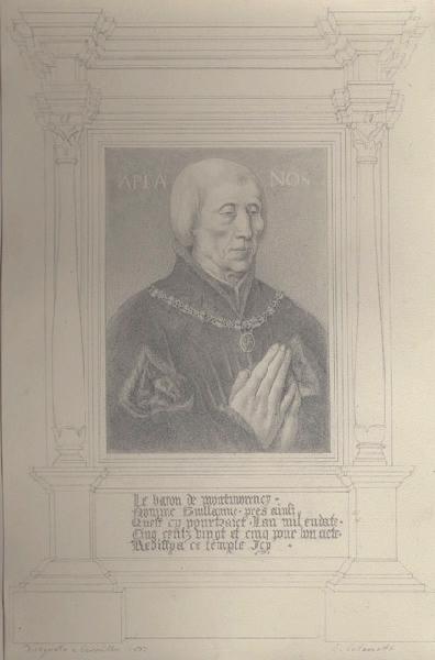Portraits au crayon d'après les tableaux du musée de Versailles ; Guillaume baron de Montmorency (1453-1531)
