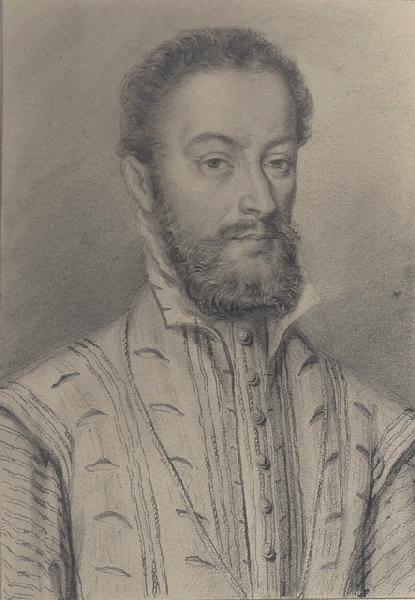 Portraits au crayon d'après les tableaux du musée de Versailles ; Jean de Bourbon comte de Soissons et d'Enghien, duc d'Estouteville