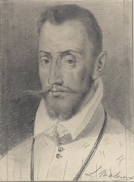 Portraits au crayon d'après les tableaux du musée de Versailles ; François de Coligny seigneur d'Andelot, colonel général de l'infanterie française (mort en 1569), d'après Dumonstier