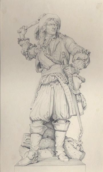 Portraits au crayon d'après les tableaux du musée de Versailles ; Louis II de Bourbon prince de Condé, le Grand Condé