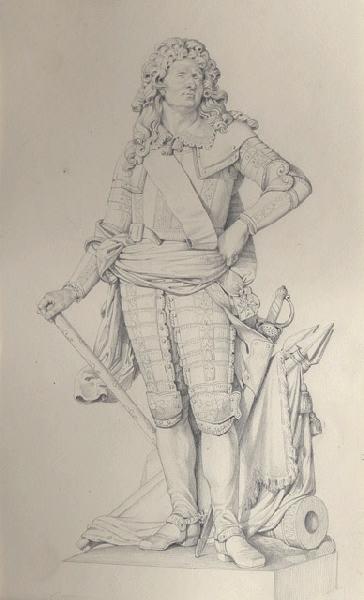 Portraits au crayon d'après les tableaux du musée de Versailles ; François-Henri de Montmorency duc de Luxembourg, maréchal de France