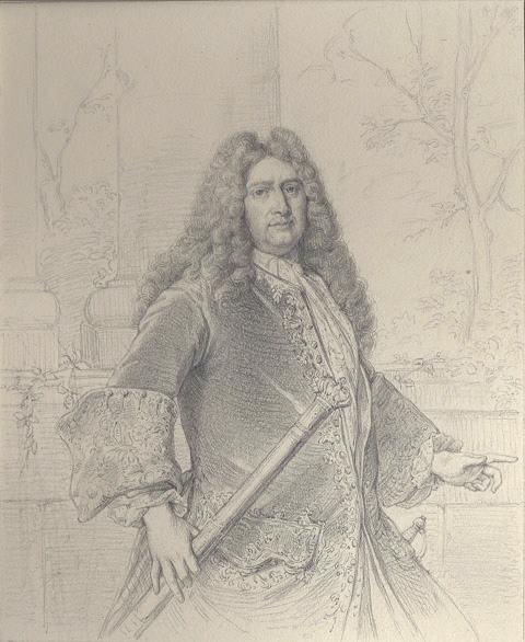 Portraits au crayon d'après les tableaux du musée de Versailles ; François-Henri de Montmorency duc de Luxembourg, maréchal de France