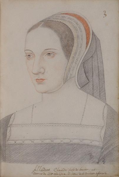 Recueil Destailleur : Madame Claude, fille de Louis [XII] et / d'Anne de Bretagne et soeur de la duchesse de Ferare [la reine Claude, 1ère femme de François Ier, 1499-1524]