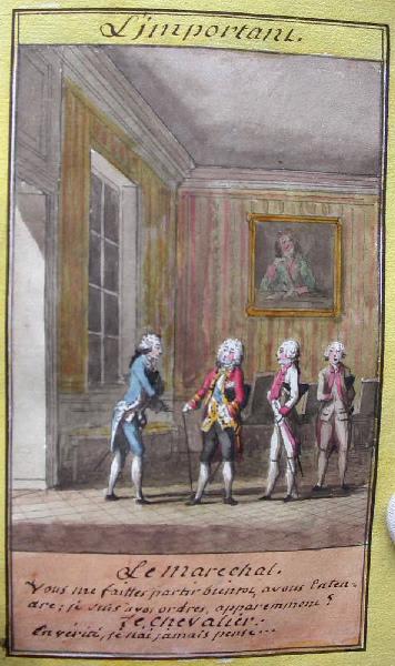 Almanach de 1758 ; Proverbes dramatiques Recueil factice de 103 dessins illustrant le premier tome des Proverbes dramatiques : L'important