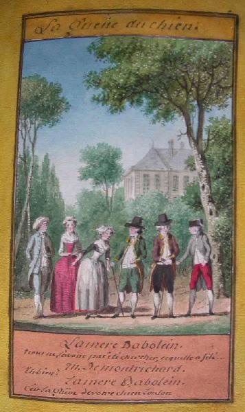 Almanach de 1758 ; Proverbes dramatiques Recueil factice de 103 dessins illustrant le premier tome des Proverbes dramatiques : La queue du chien