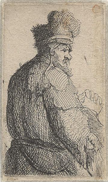 Vieillard vu par le dos