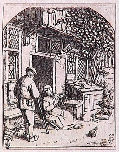 L'homme et la femme causant ensemble