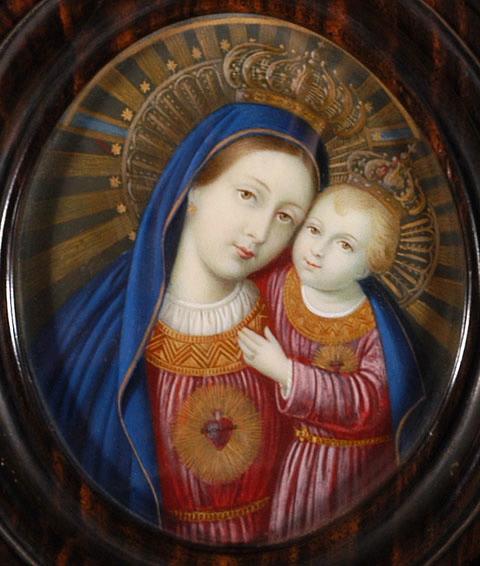 Vierge à l'Enfant en miniature