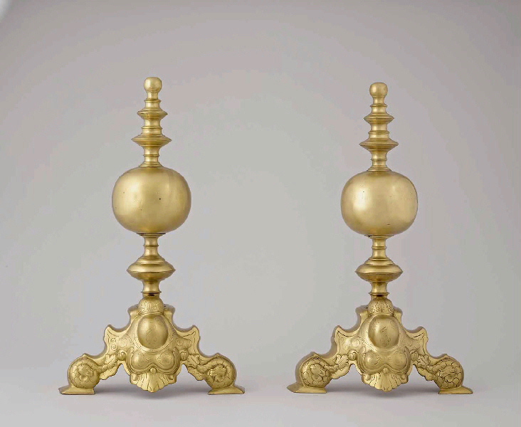 Paire de feux en cuivre