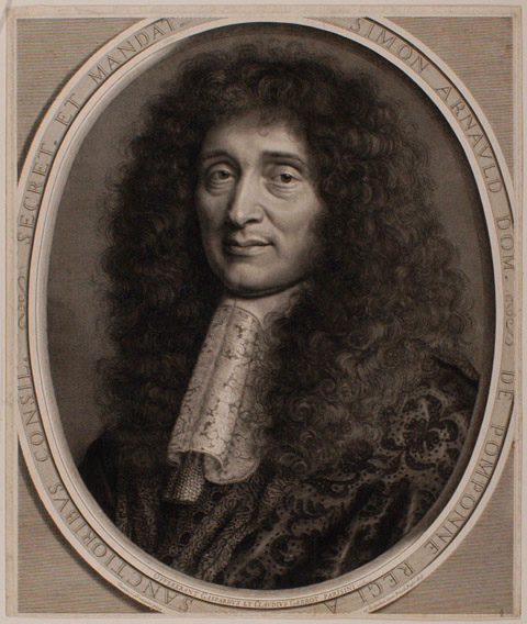 Arnauld de Pomponne (Simon) secrétaire d'état et ministre (Paris, 1618 ; Fontainebleau, 1699) dans un ovale tronqué