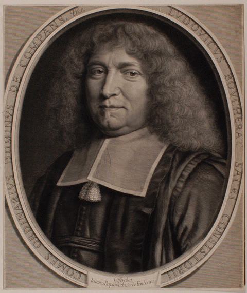 Boucherat (Louis) magistrat français (Paris, 1616 ; 1699) dans un ovale tronqué