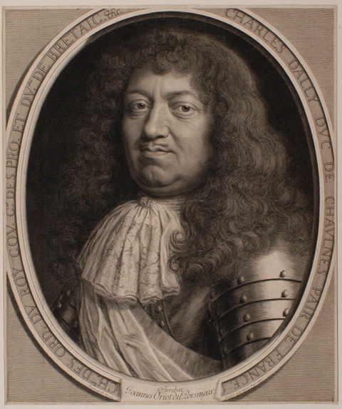 Chaulnes (Charles d'Albert d'Ailly, duc de) lieutenant général des armées du Roi et chevalier des ordres du Roi (1625 ; Paris, 1698) dans un ovale tronqué