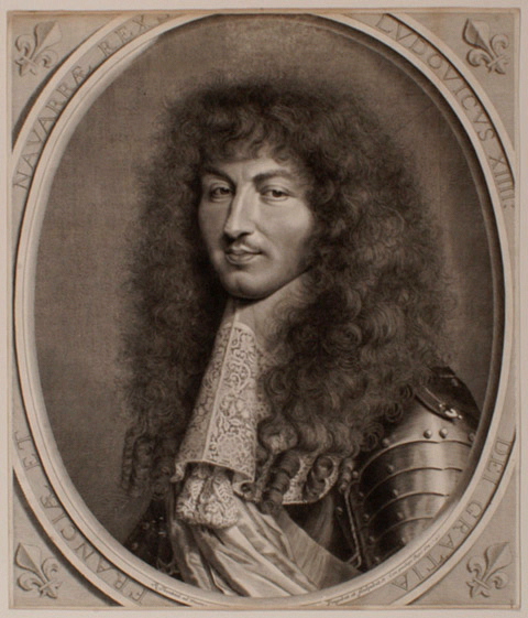 Louis XIV (Saint-Germain-en-Laye, 1638 ; Versailles, 1715) roi de France et de Navarre dans un ovale tronqué