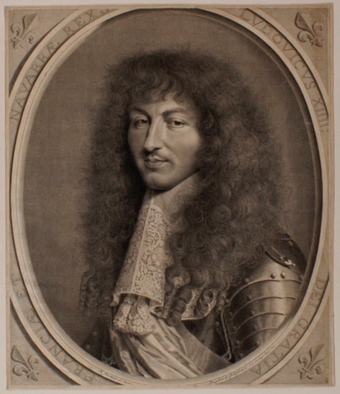 Louis XIV (Saint-Germain-en-Laye, 1638 ; Versailles, 1715) roi de France et de Navarre dans un ovale tronqué