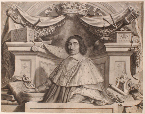 Séguier (Pierre) chancelier de France (Paris, 1588 ; Saint-Germain-en-Laye, 1672) assis sur son tribunal